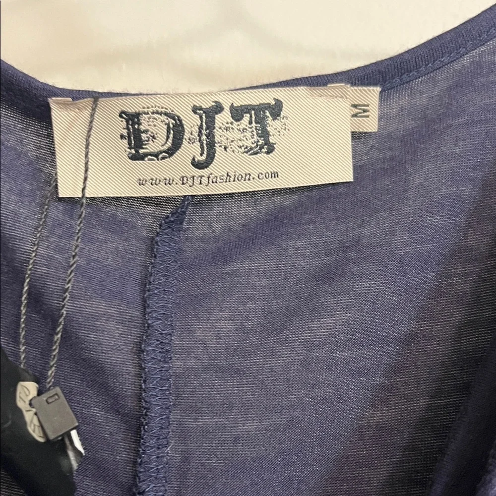 Women's Navy Drape Top - Picture 3 of 6